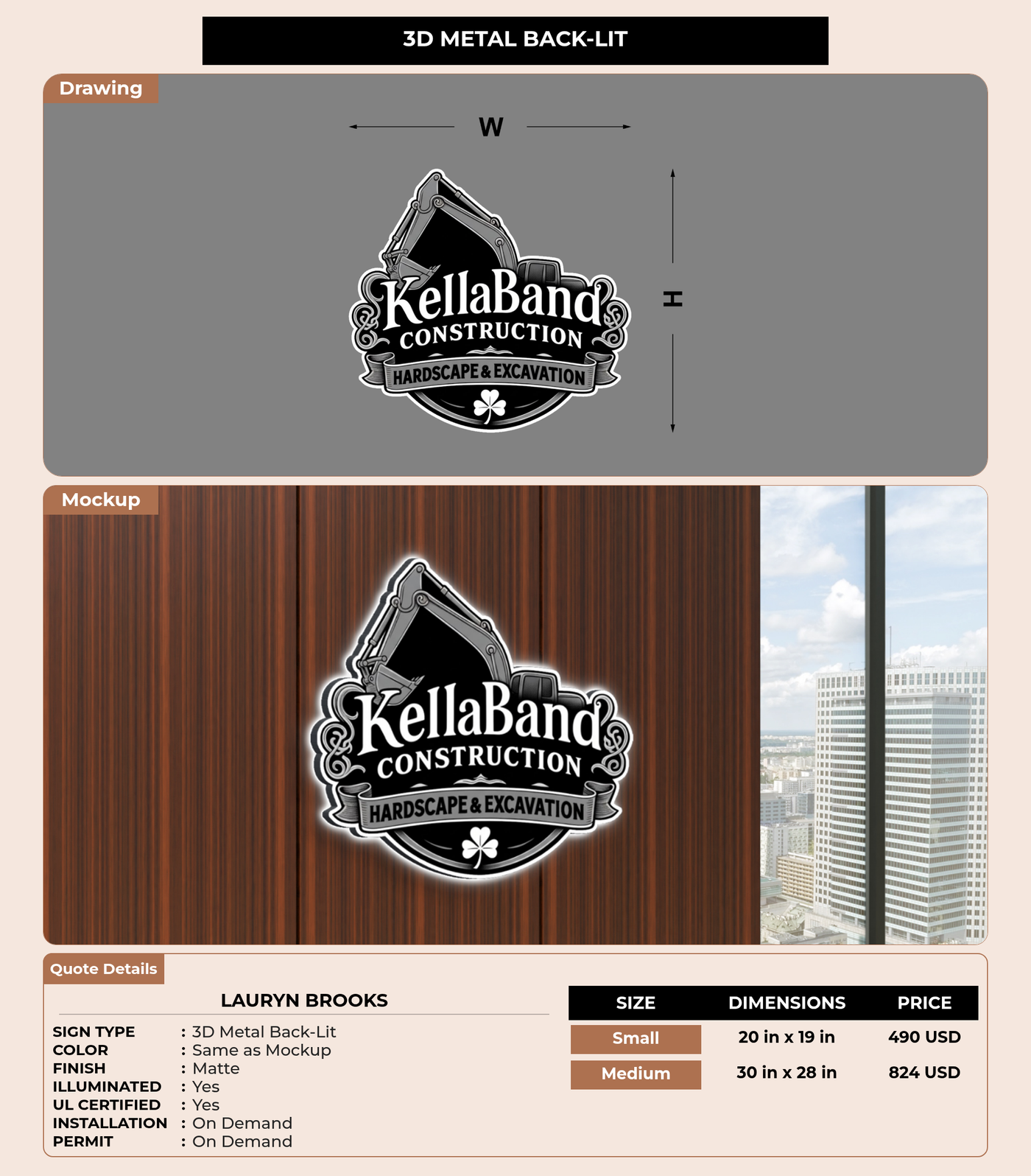 CUSTOM MOCKUP SIGN FOR Lauryn Brooks