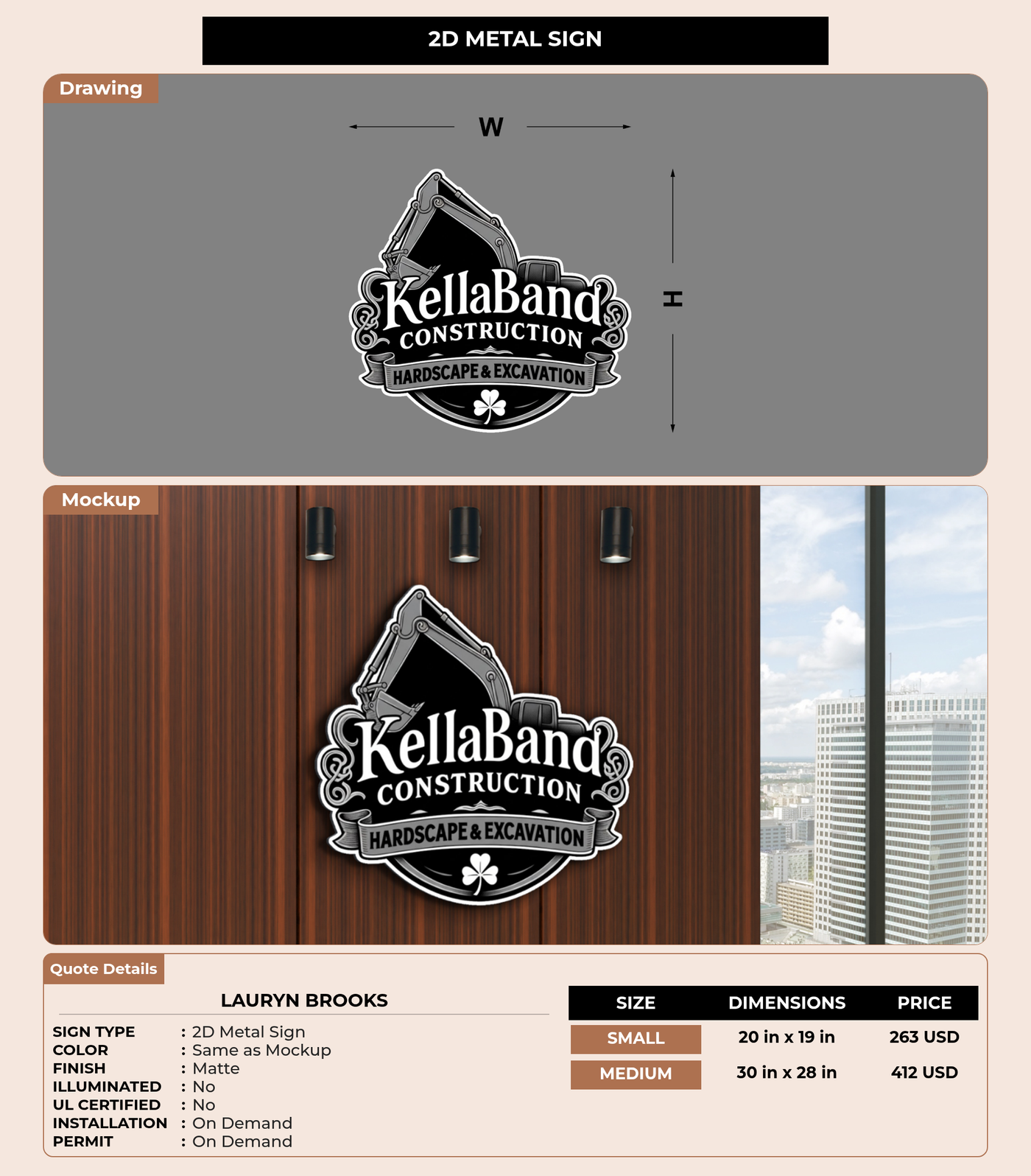 CUSTOM MOCKUP SIGN FOR Lauryn Brooks