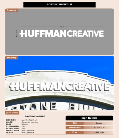 CUSTOM MOCKUP SIGN FOR Santiago Osuna