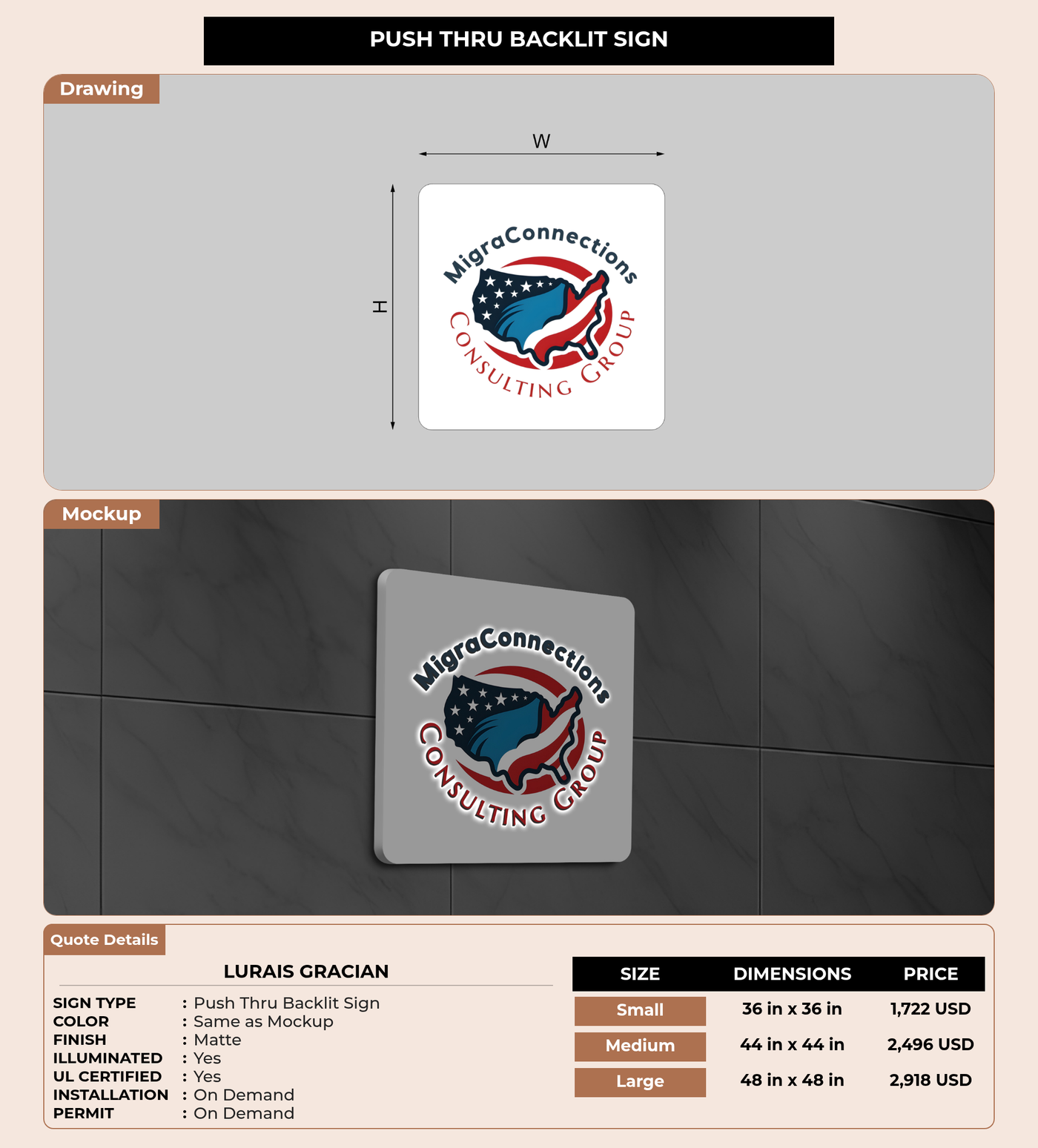 CUSTOM MOCKUP SIGN FOR Lurais Gracian