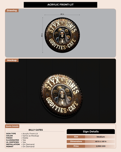 CUSTOM MOCKUP SIGN FOR Billy Gates