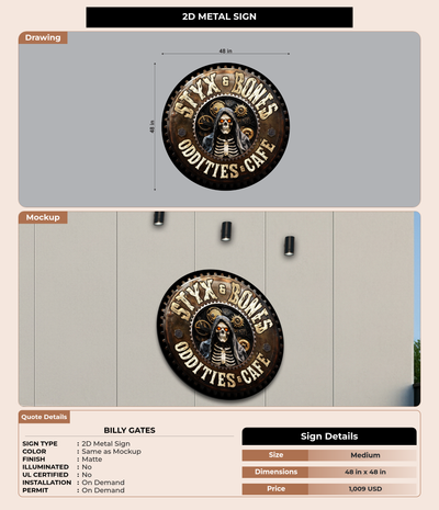 CUSTOM MOCKUP SIGN FOR Billy Gates