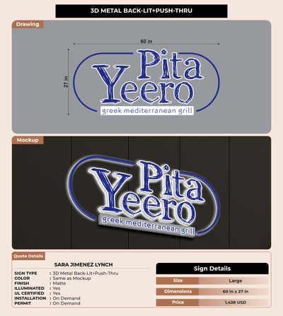 CUSTOM MOCKUP SIGN FOR Sara Jimenez Lynch