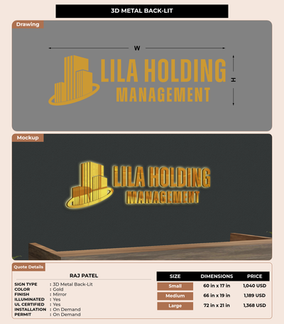 CUSTOM MOCKUP SIGN FOR RAJ PATEL