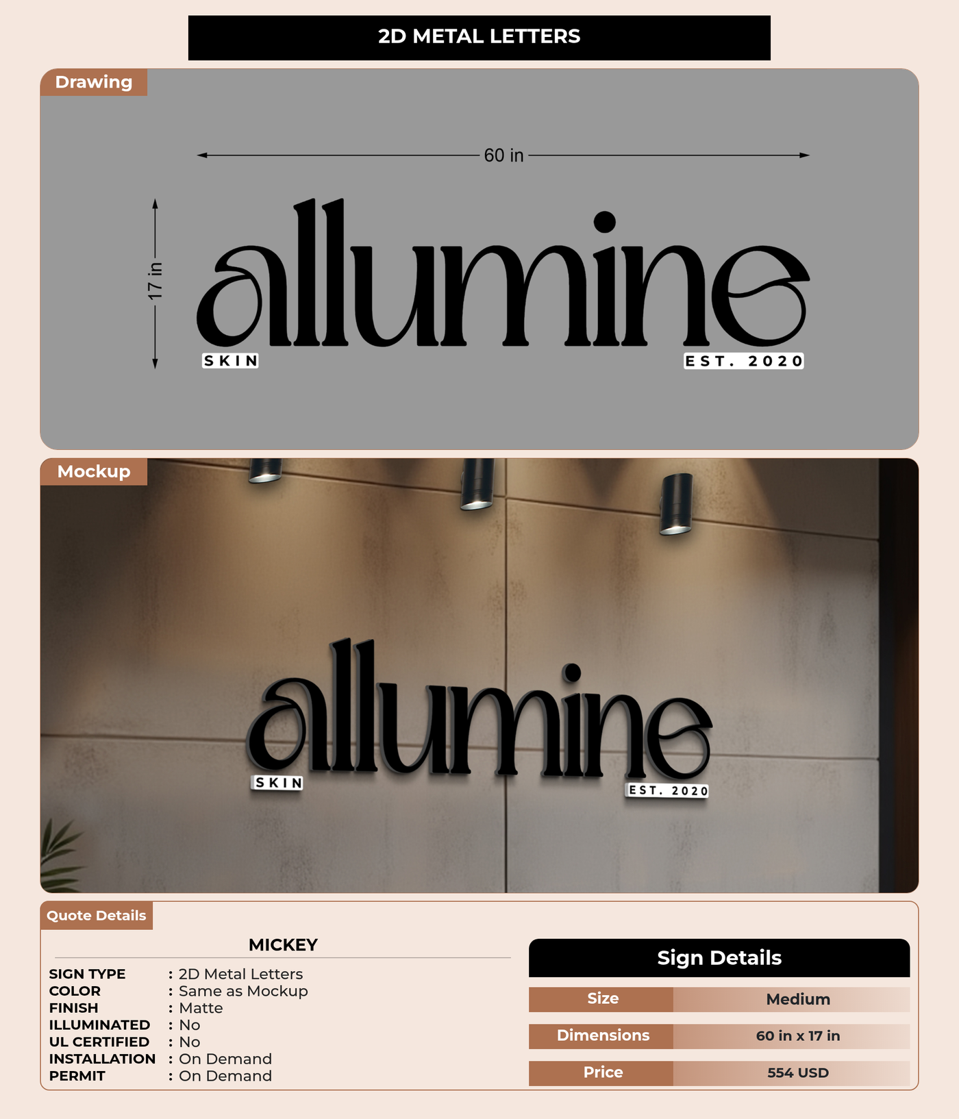 CUSTOM MOCKUP SIGN FOR Mickey