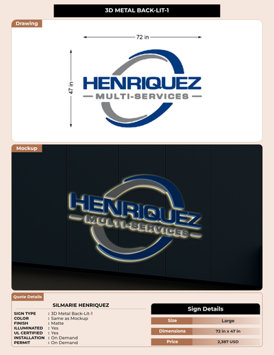CUSTOM MOCKUP SIGN FOR Silmarie Henriquez