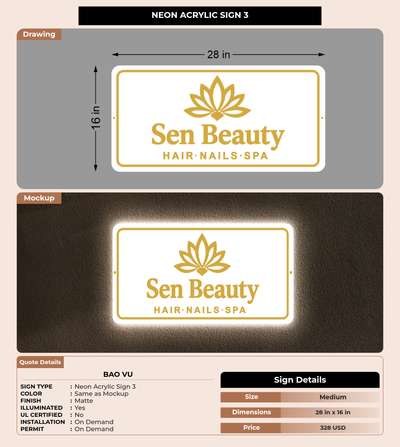 CUSTOM MOCKUP SIGN FOR Bao Vu