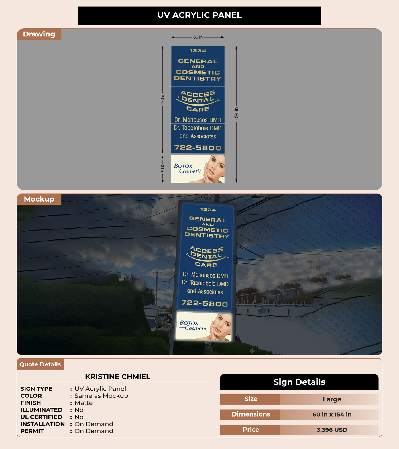 CUSTOM MOCKUP SIGN FOR kristine chmiel