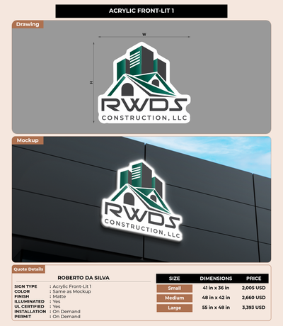 CUSTOM MOCKUP SIGN FOR Roberto Da Silva