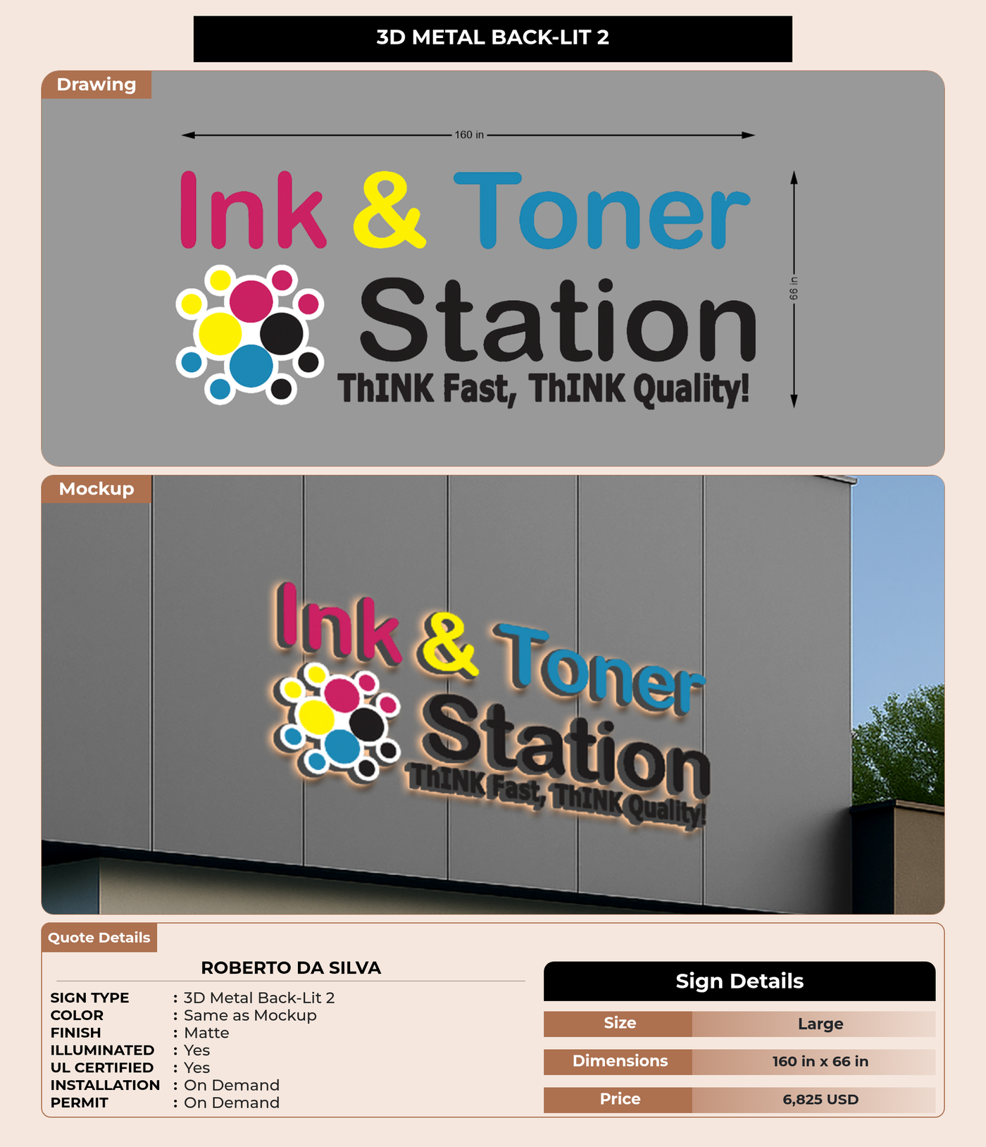 CUSTOM MOCKUP SIGN FOR Roberto Da Silva