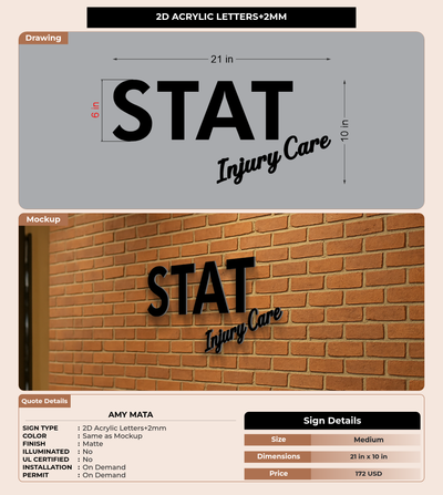 CUSTOM MOCKUP SIGN FOR Amy Mata