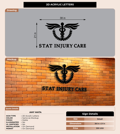 CUSTOM MOCKUP SIGN FOR Amy Mata