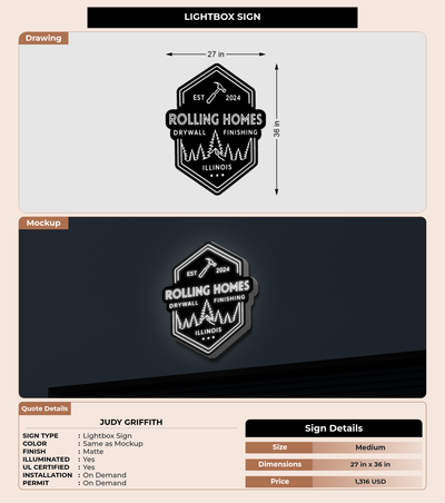 CUSTOM MOCKUP SIGN FOR Judy Griffith