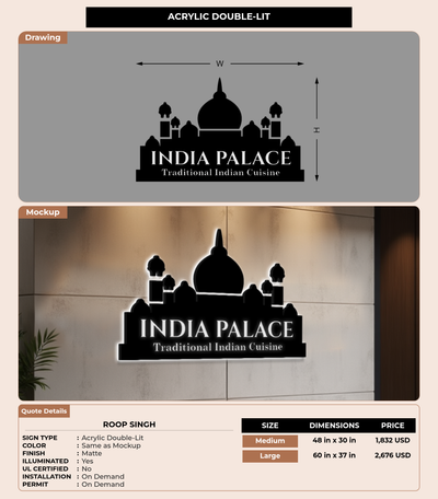 CUSTOM MOCKUP SIGN FOR Roop Singh