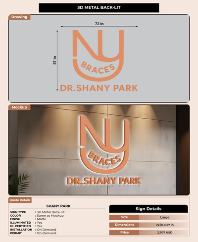 CUSTOM MOCKUP SIGN FOR Shany Park