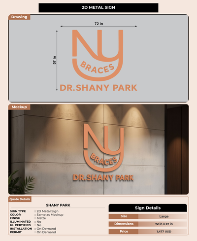 CUSTOM MOCKUP SIGN FOR Shany Park