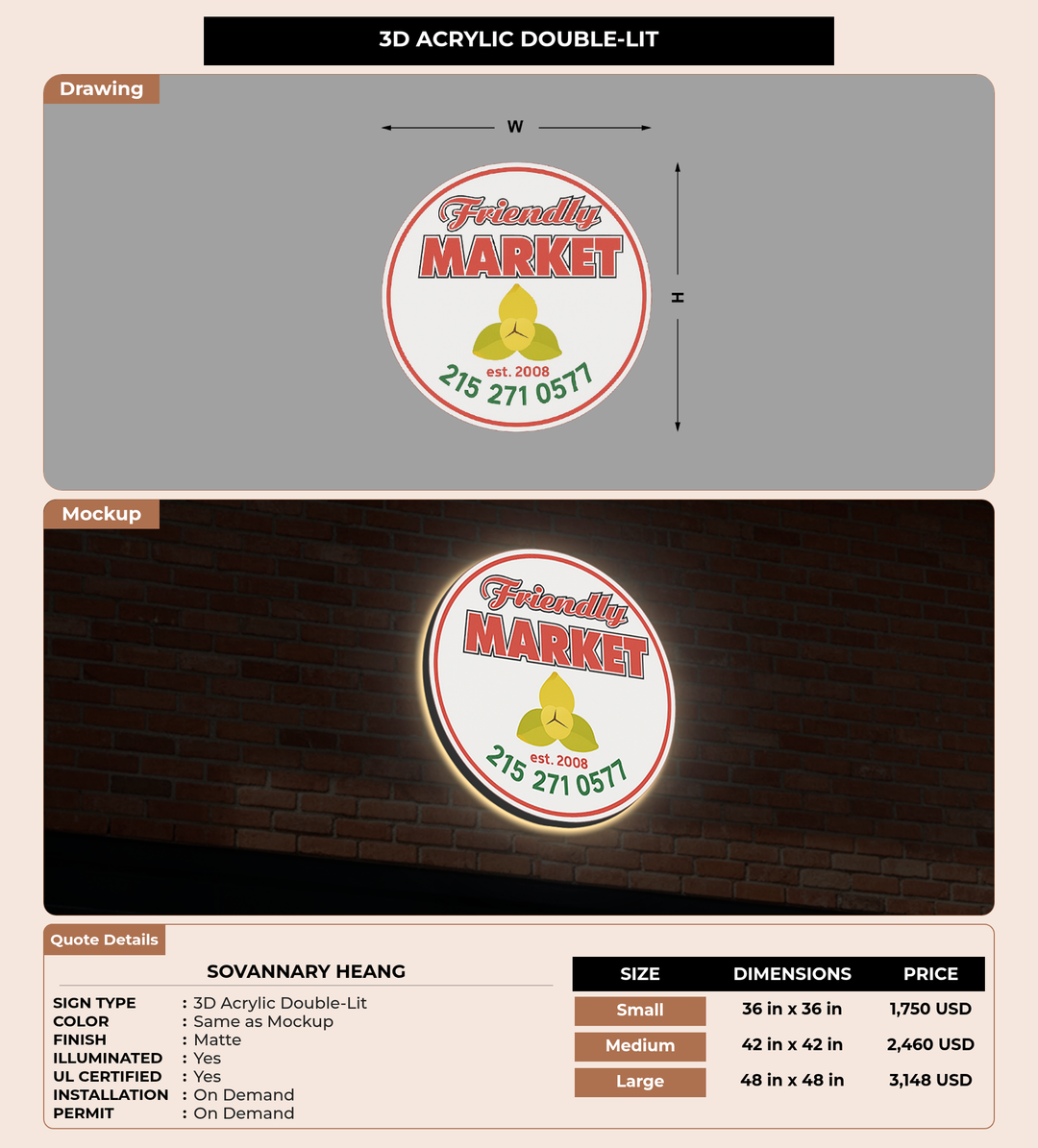 CUSTOM MOCKUP SIGN FOR Sovannary Heang