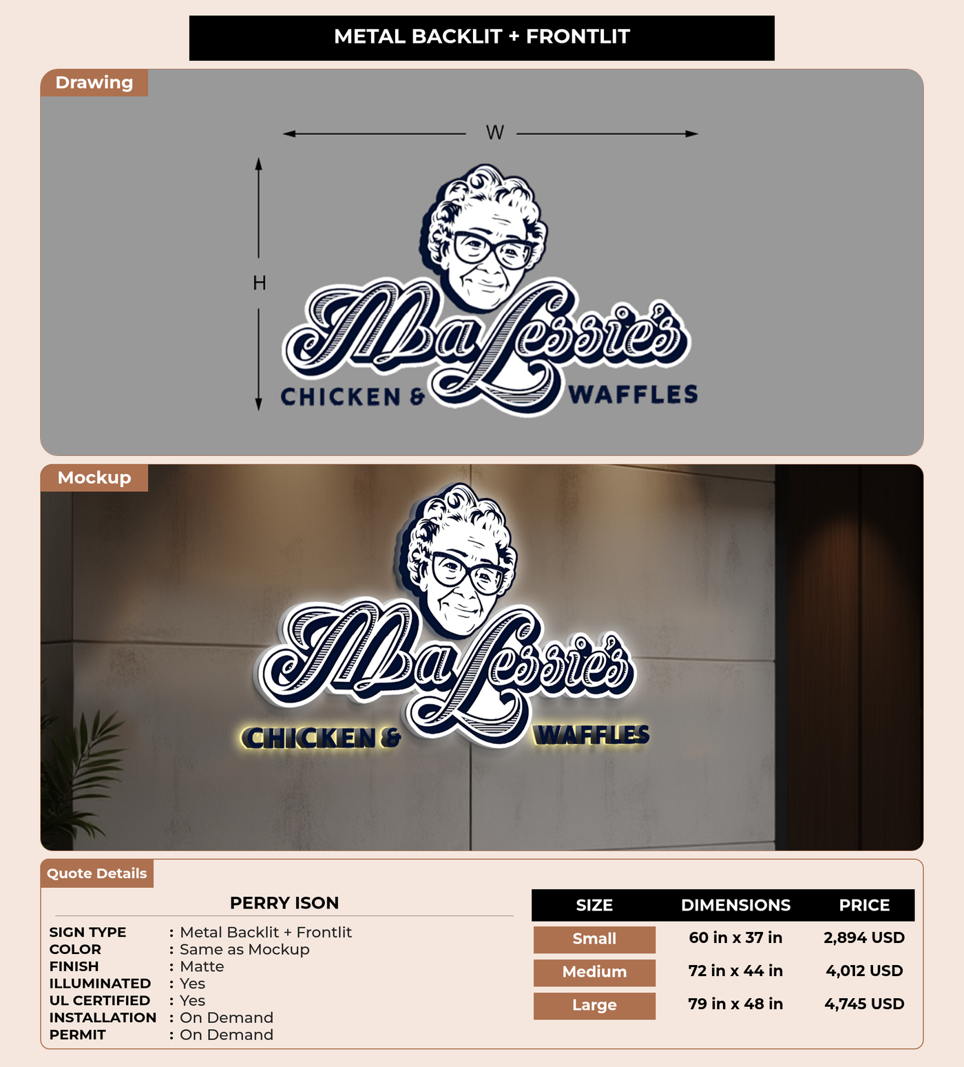 CUSTOM MOCKUP SIGN FOR Perry  Ison