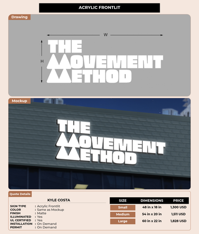 CUSTOM MOCKUP SIGN FOR Kyle Costa