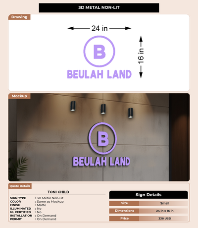 CUSTOM MOCKUP SIGN FOR Toni Child