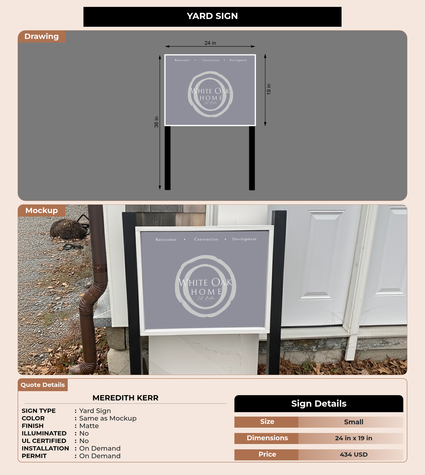 CUSTOM MOCKUP SIGN FOR Meredith Kerr