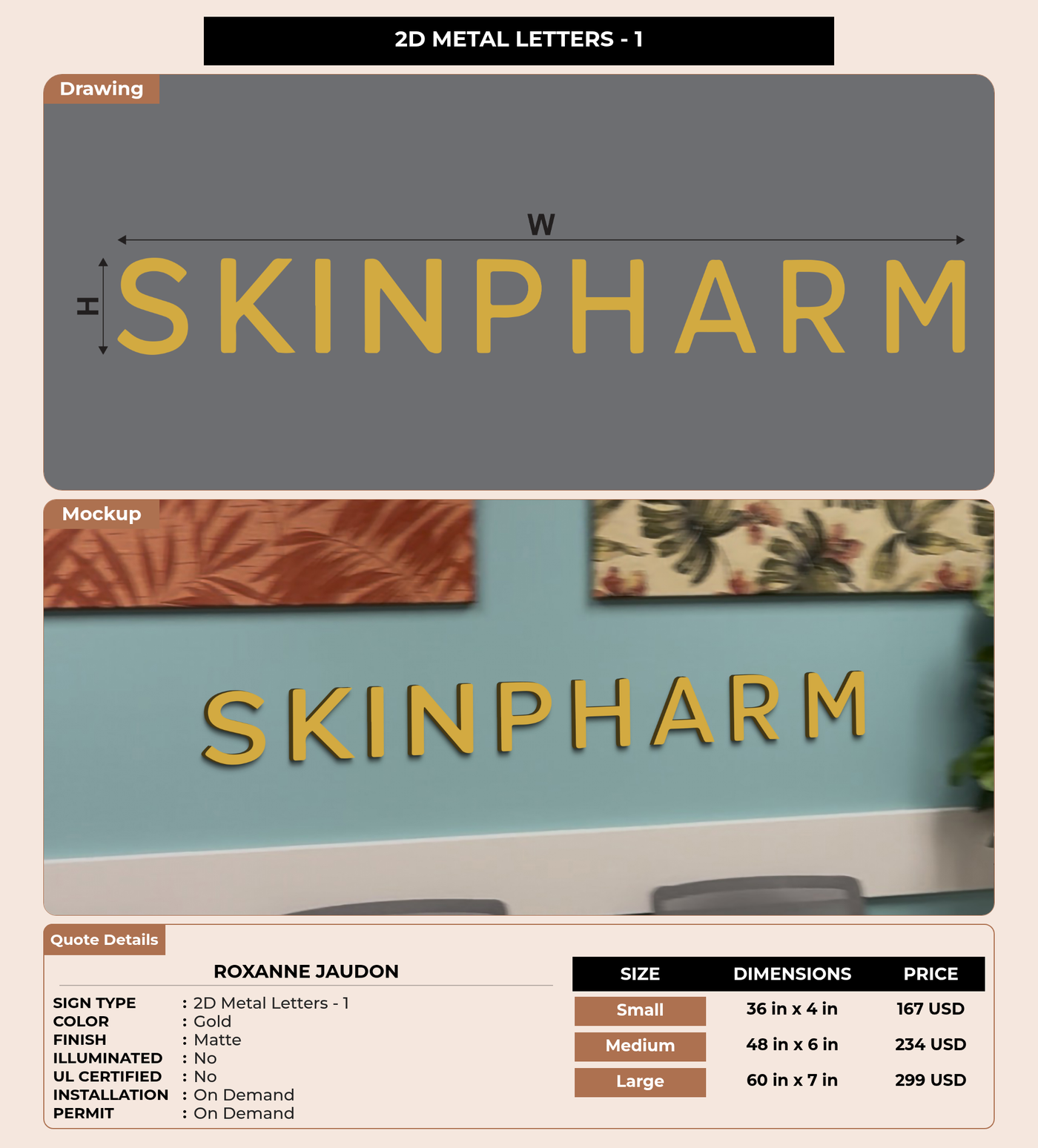 CUSTOM MOCKUP SIGN FOR Roxanne Jaudon