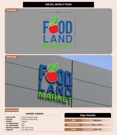 CUSTOM MOCKUP SIGN FOR Jameel Kassim