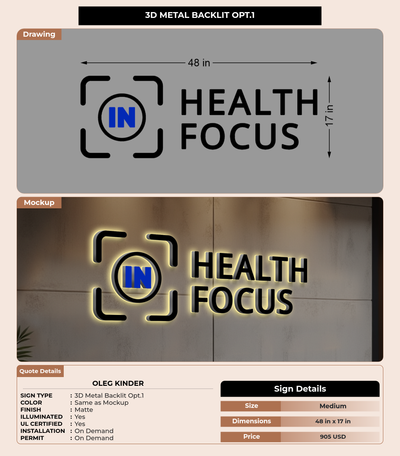 CUSTOM MOCKUP SIGN FOR Oleg Kinder