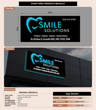 CUSTOM MOCKUP SIGN FOR KRISHNA GORANTLA