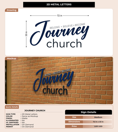 CUSTOM MOCKUP SIGN FOR Journey Church