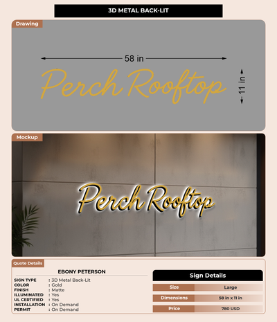 CUSTOM MOCKUP SIGN FOR Ebony Peterson