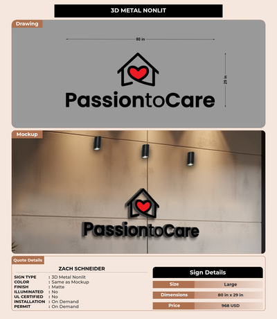 CUSTOM MOCKUP SIGN FOR Zach Schneider