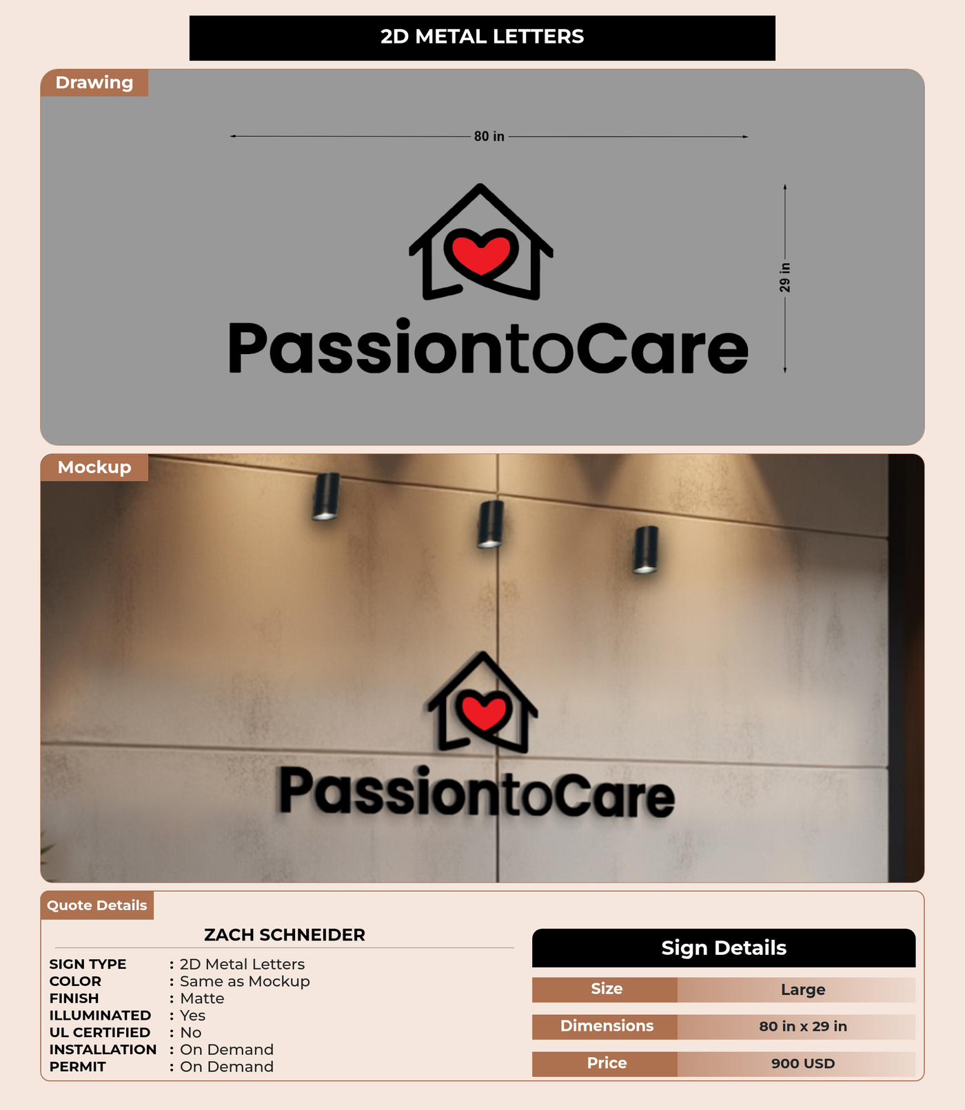 CUSTOM MOCKUP SIGN FOR Zach Schneider