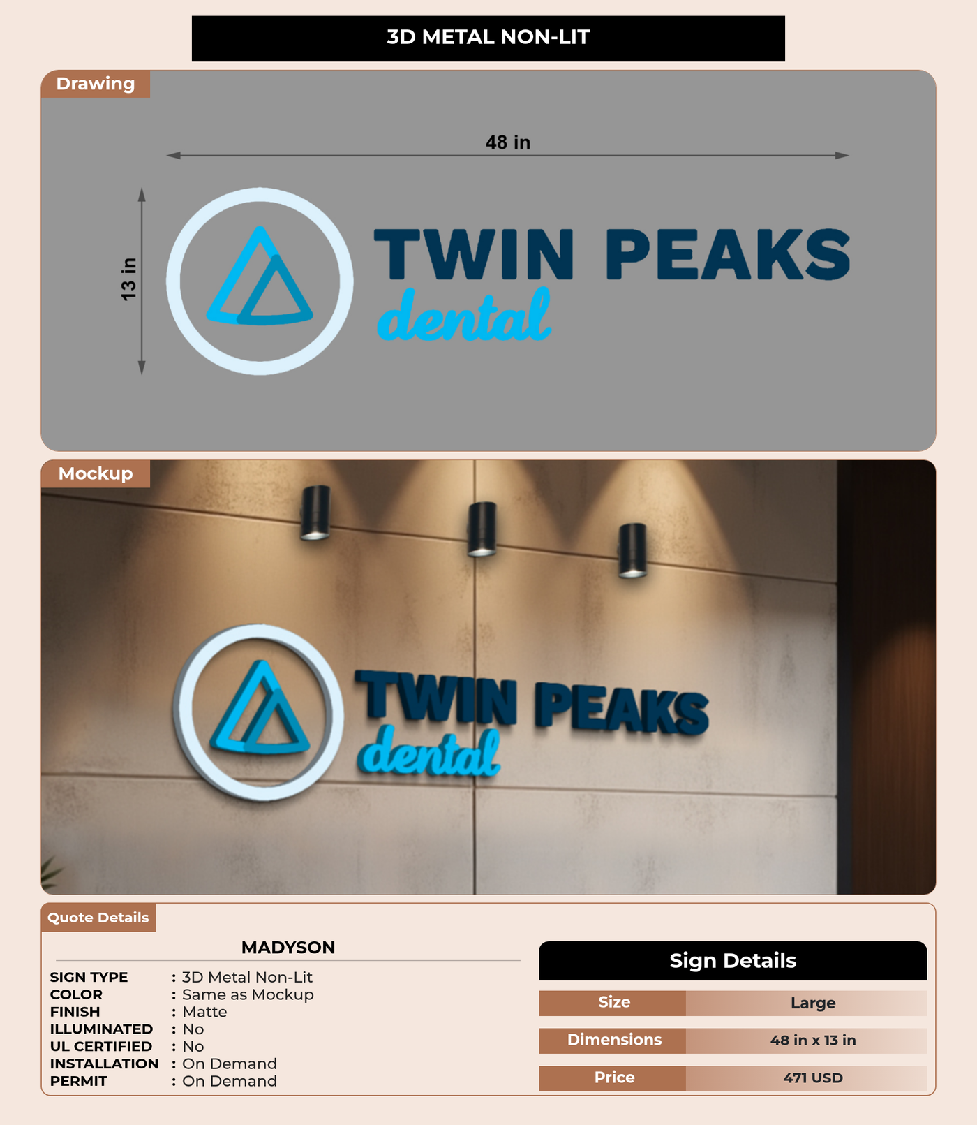 CUSTOM MOCKUP SIGN FOR Madyson