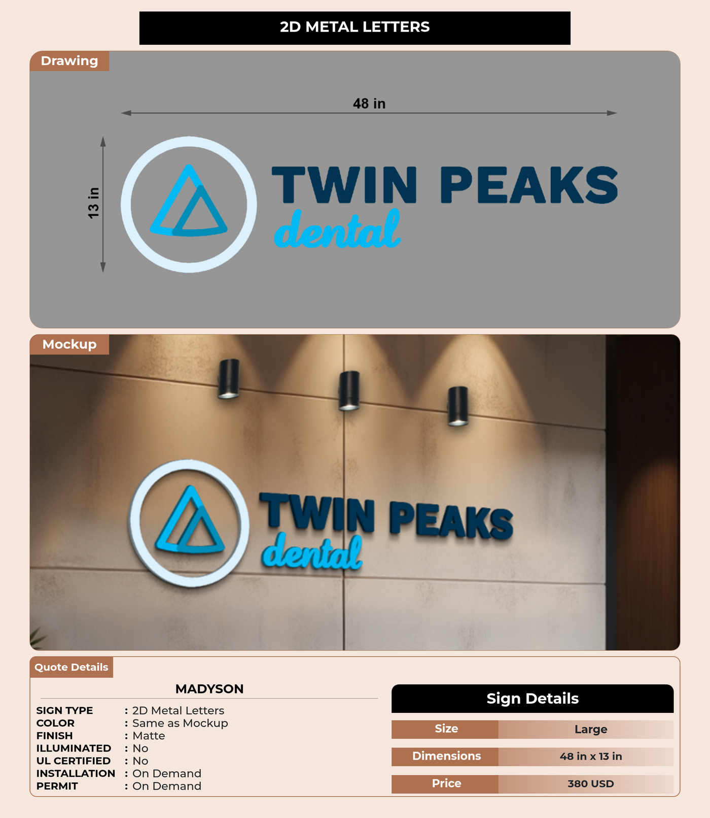 CUSTOM MOCKUP SIGN FOR Madyson