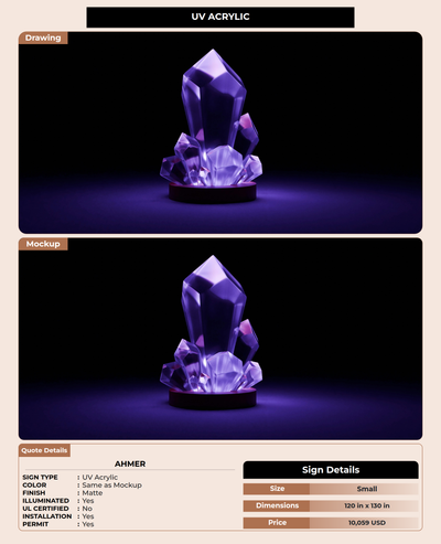 CUSTOM MOCKUP SIGN FOR Ahmer