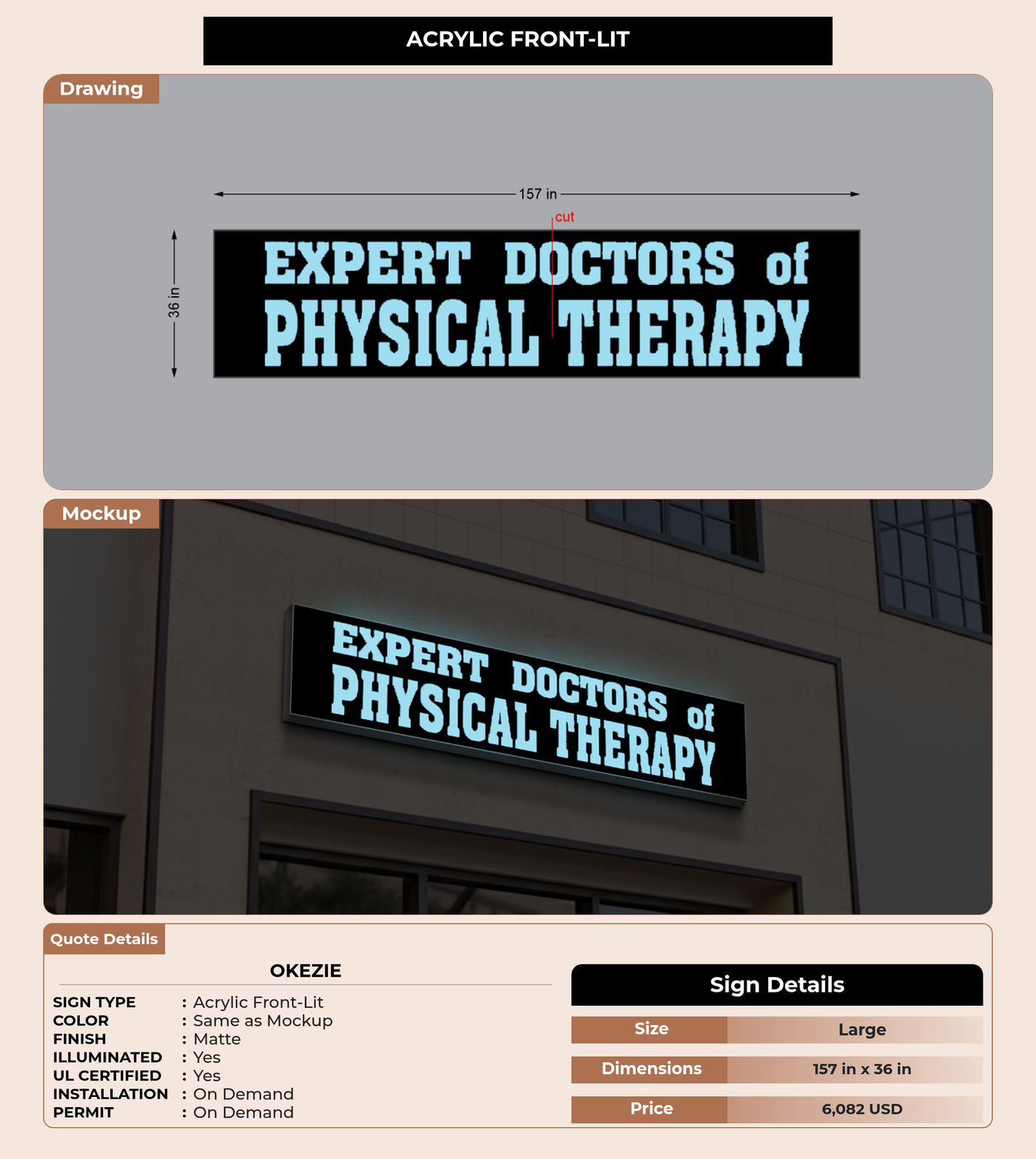 CUSTOM MOCKUP SIGN FOR Okezie