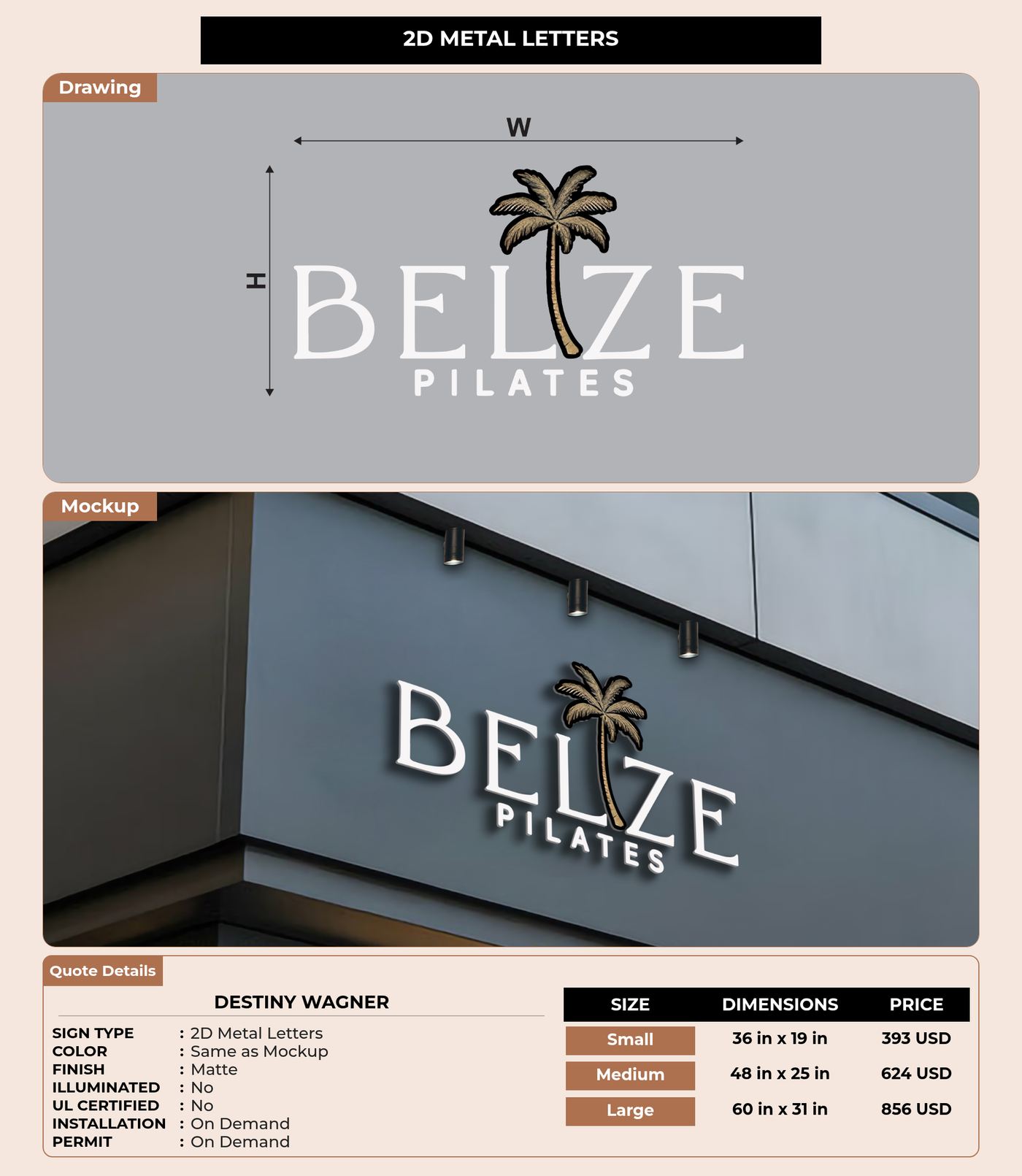 CUSTOM MOCKUP SIGN FOR Destiny Wagner