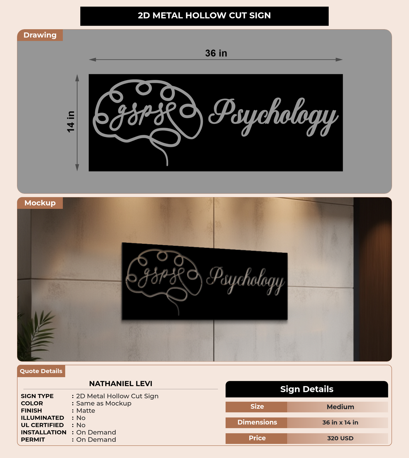 CUSTOM MOCKUP SIGN FOR Nathaniel Levi