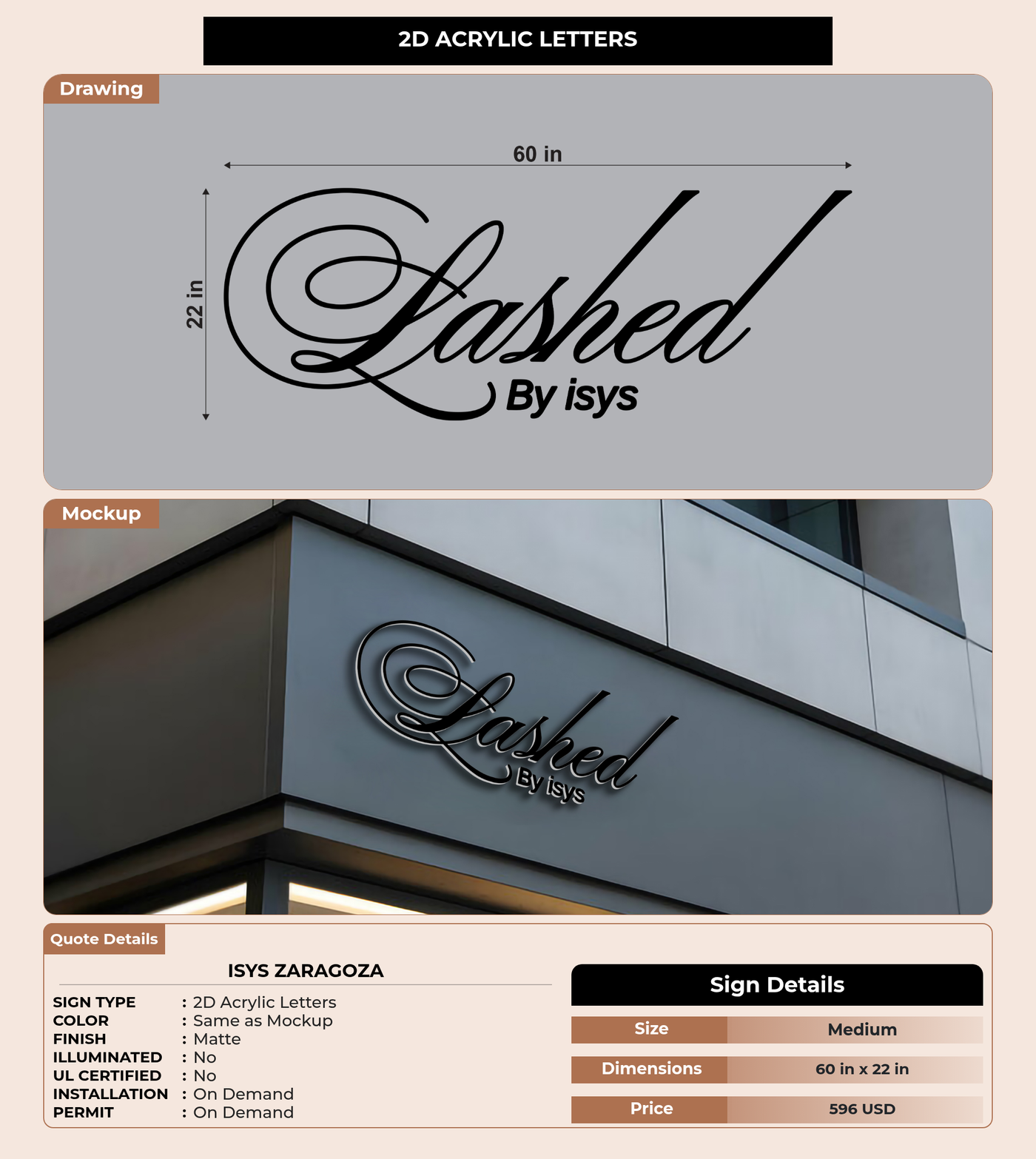 CUSTOM MOCKUP SIGN FOR Isys zaragoza