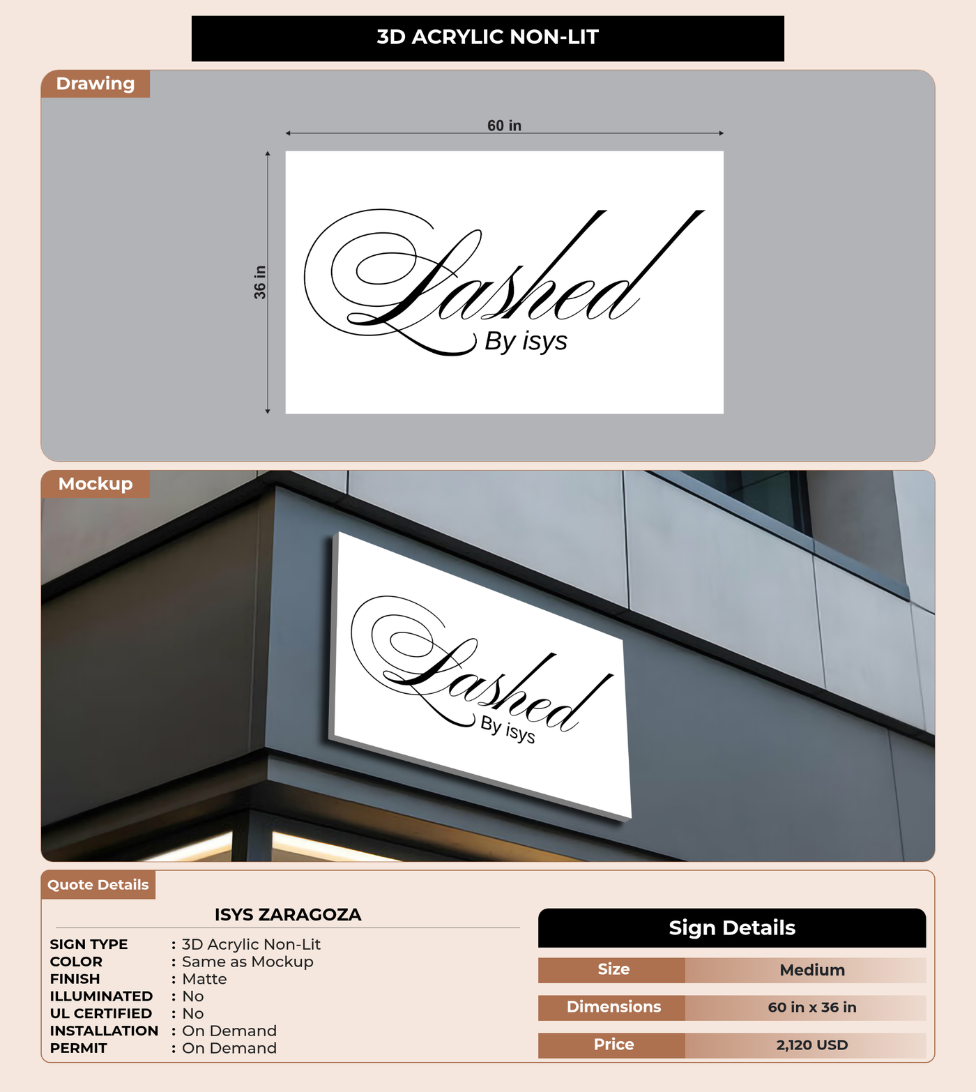 CUSTOM MOCKUP SIGN FOR Isys zaragoza