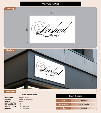 CUSTOM MOCKUP SIGN FOR Isys zaragoza