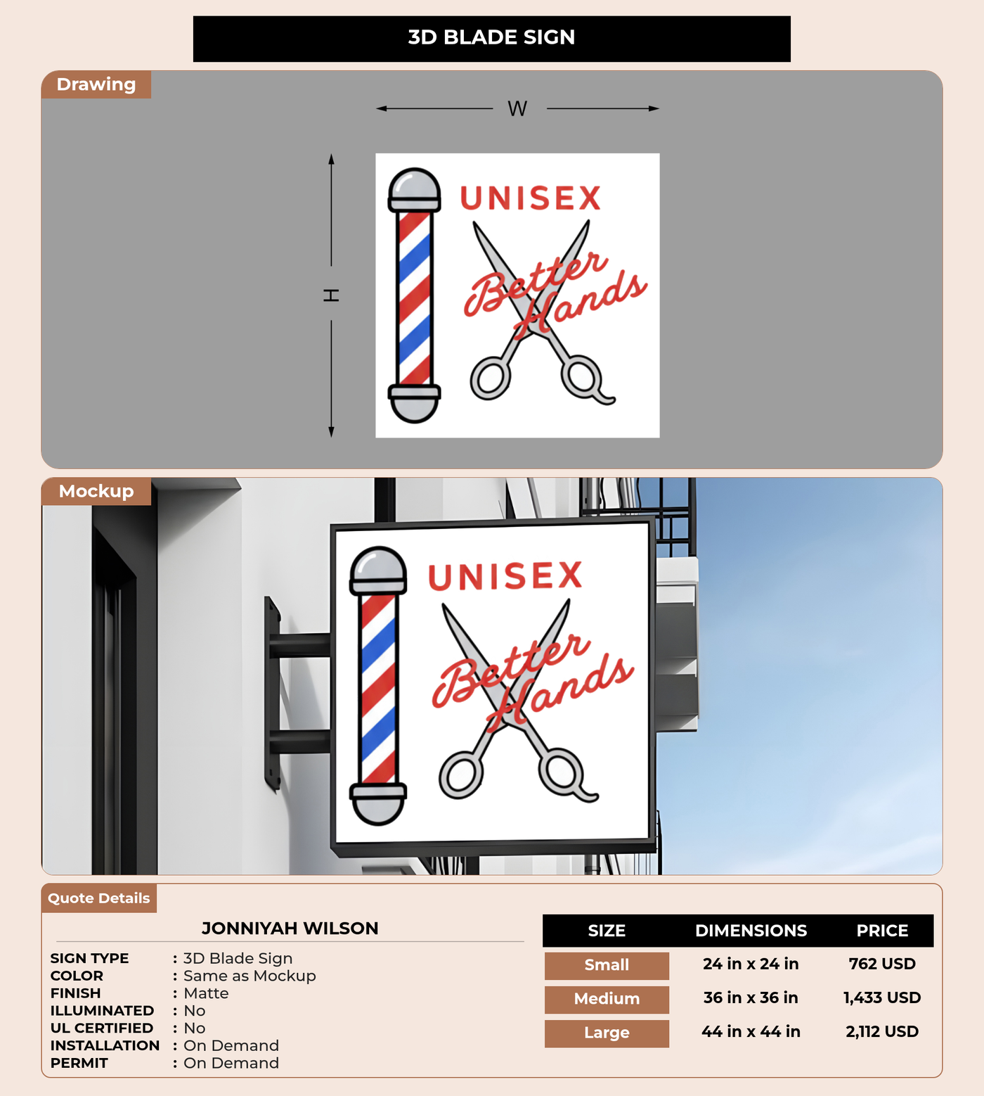 CUSTOM MOCKUP SIGN FOR Jonniyah Wilson