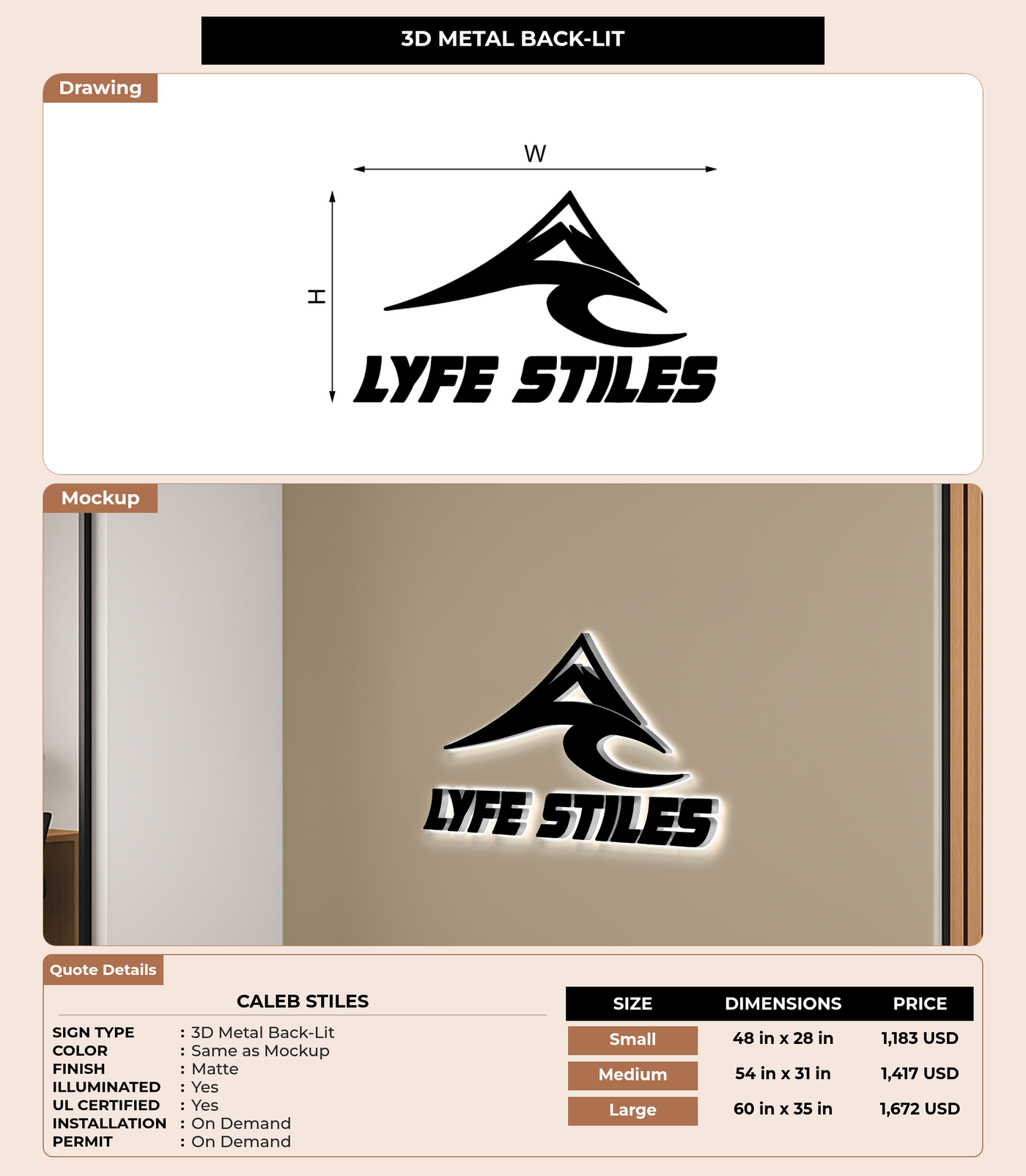 CUSTOM MOCKUP SIGN FOR Caleb Stiles