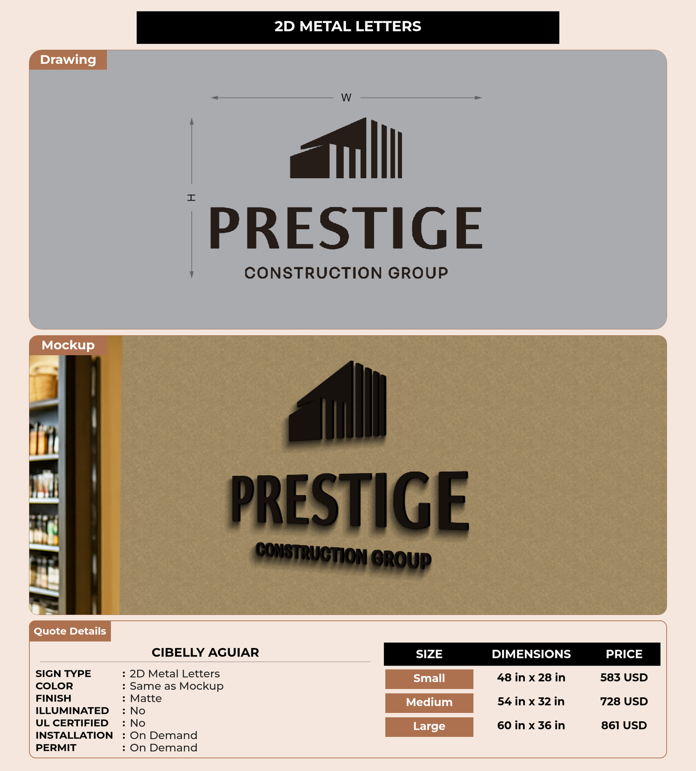 CUSTOM MOCKUP SIGN FOR Cibelly Aguiar