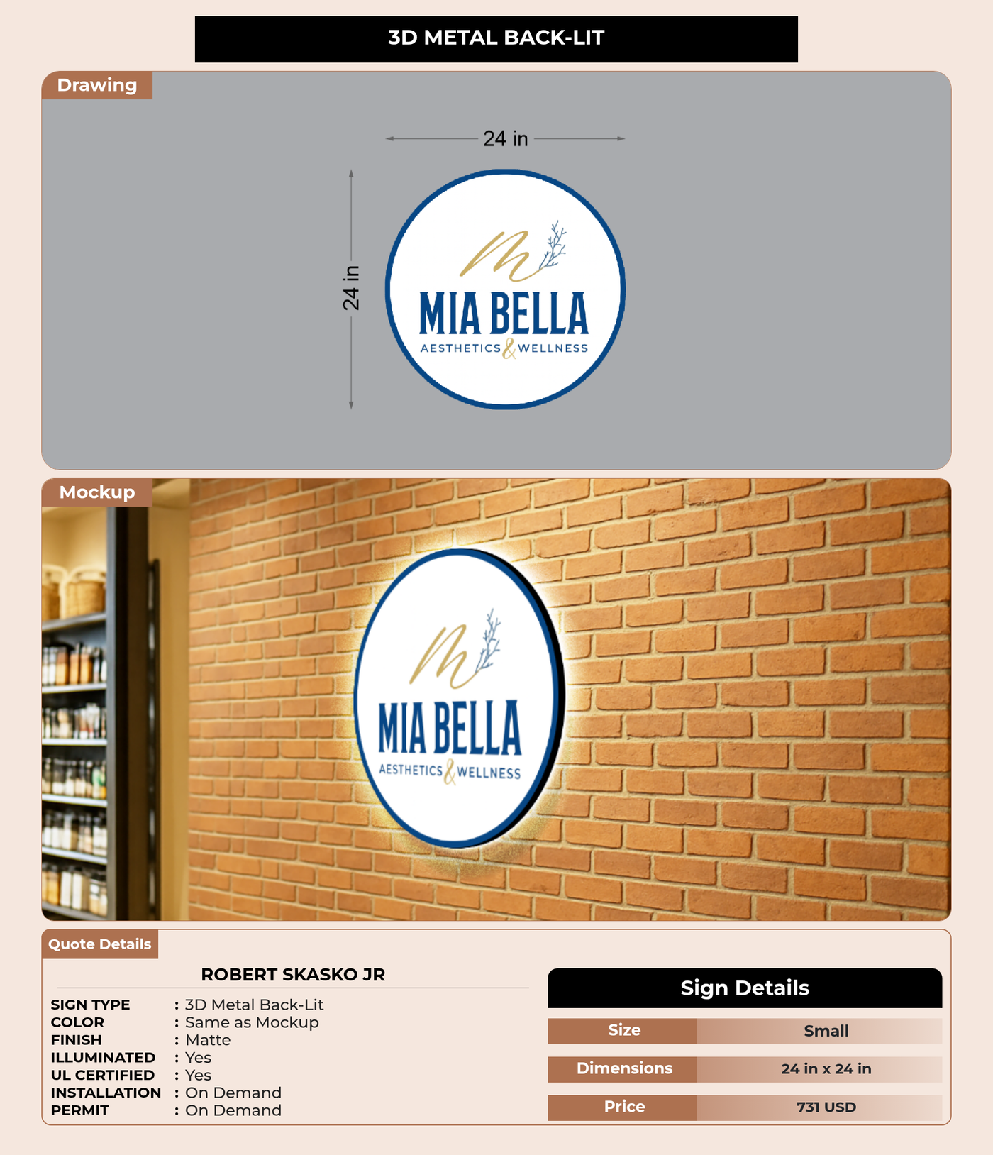 CUSTOM MOCKUP SIGN FOR Robert Skasko Jr