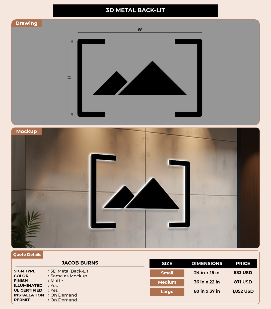 CUSTOM MOCKUP SIGN FOR Jacob Burns