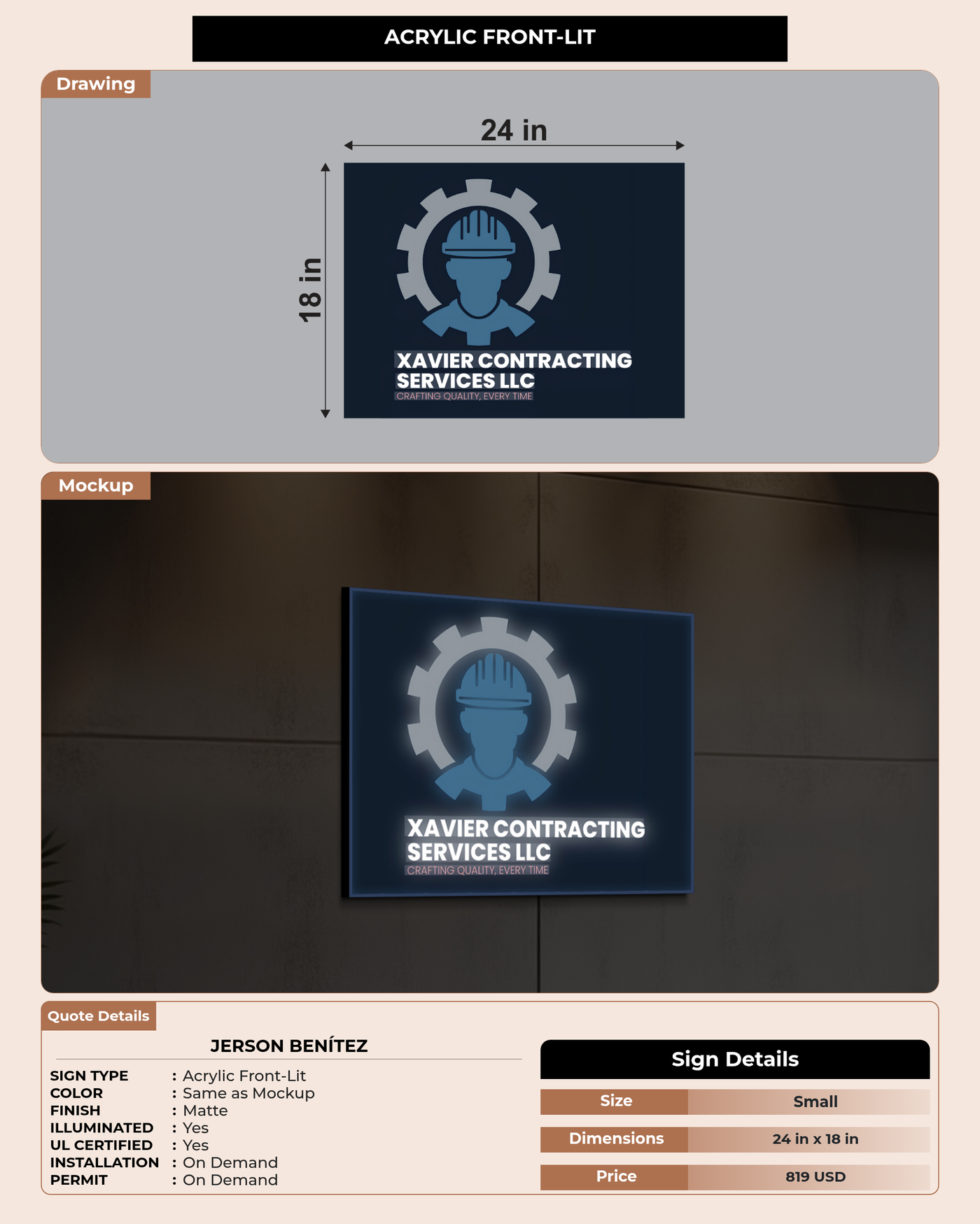 CUSTOM MOCKUP SIGN FOR Jerson Benítez