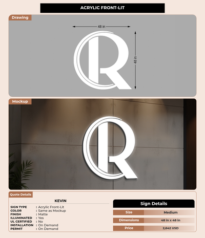 CUSTOM MOCKUP SIGN FOR Kevin