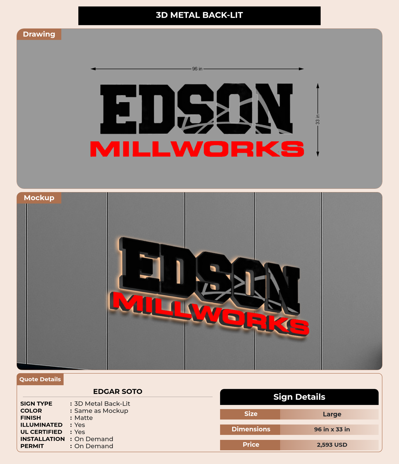 CUSTOM MOCKUP SIGN FOR Edgar Soto